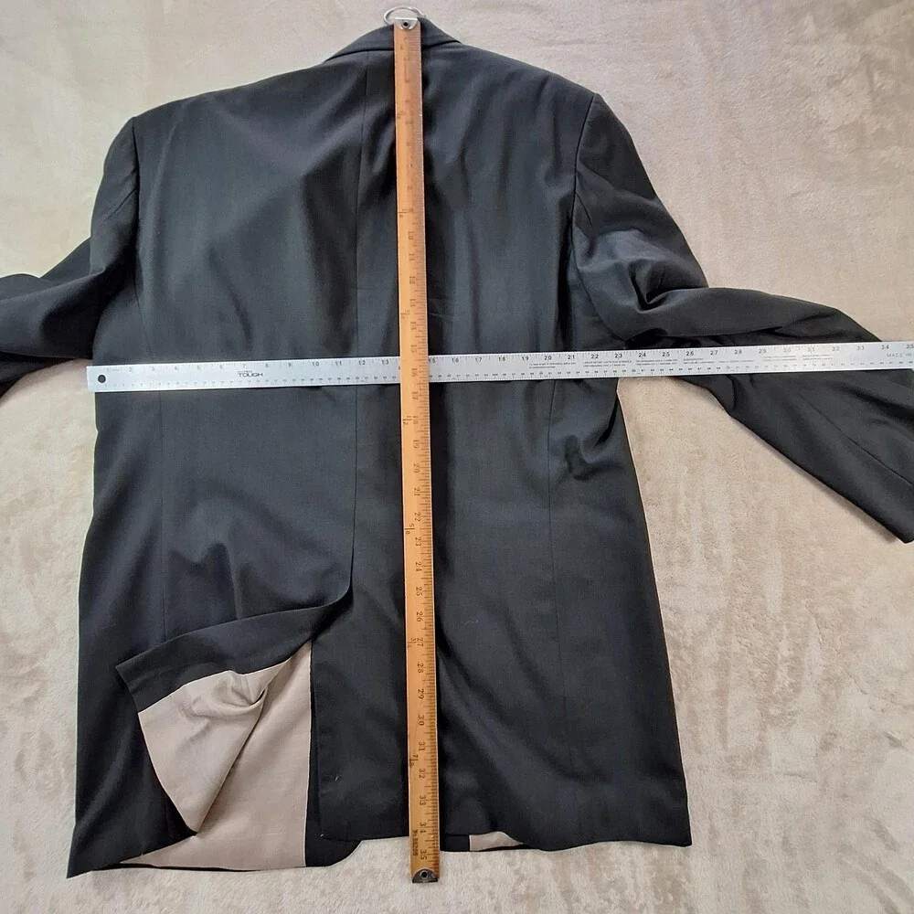 Lauren Ralph Lauren 2 Piece Suit Mens 46L Charcoal Pleated Pants Made Canada